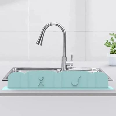 China Lightweight Silicone Faucet Splash Mat Durable , Non Stick Silicone Sink Faucet Pad for sale