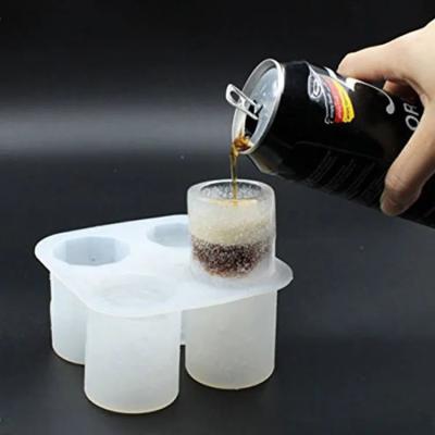 Chine Whiskey Cube de glace profond plateau 4 cavité Eco-friendly Pour les cocktails à vendre