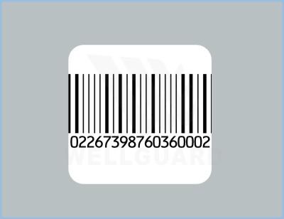 China Custom Tamper Proof Security Barcode Labels 8.2MHz Adhesive Stickers for sale