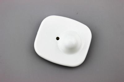 China White 8.2MHz Security Hard Tags With Magnetic Lock , Mini Sqaure anti theft tags for sale