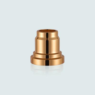 China Hombro privado de aire ISO14001 de la botella de las piezas de aluminio del cosmético del oro y de la plata en venta