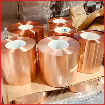 China factory direct supply 0.01mm-1mm C22000 C2200 Red Copper Metal Roll C17200 C17300 Beryllium Copper Coil H62 H65 for sale