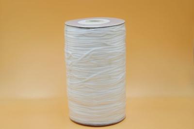China 100 Yard 1/8 Inch Medical Elastic Band 3mm White Wide Round Band Soft Strap String for sale
