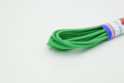 China 3mm Green Bungee Bradied Roll Elastic Cord Paper Wrap High Elongation Long Durability for sale