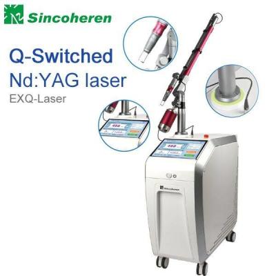 China Q - Switched Pigmentation Removal Machine 1064nm / 532nm Wavelength 1 - 5HZ for sale
