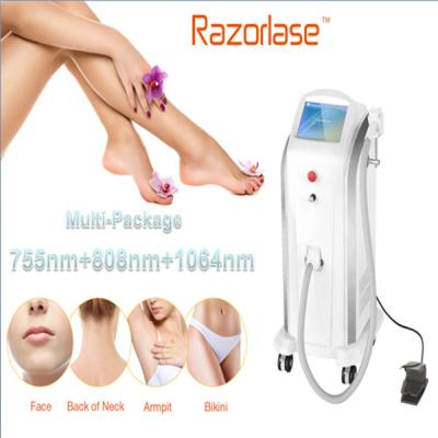 China 755nm-1064nm Laser Hair Removal Device / Body Hair Removal Machine Triple Diode Laser for sale