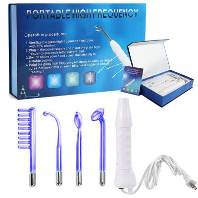 China 4 In 1 CE High Frequency Skin Therapy Wand Facial Machine for sale