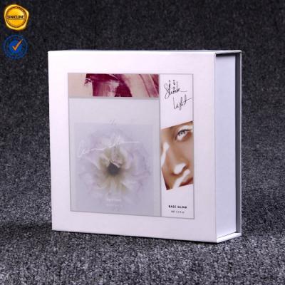 China Lip Oil White Cardboard Gift Packaging Boxes Foam Insert for sale