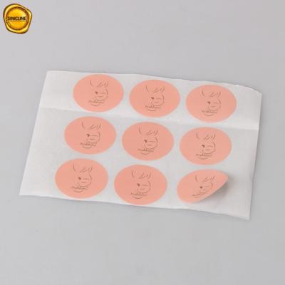 Chine 1,5 pouces autour des labels de empaquetage roses faits sur commande d'autocollants pour le commerce électronique à vendre