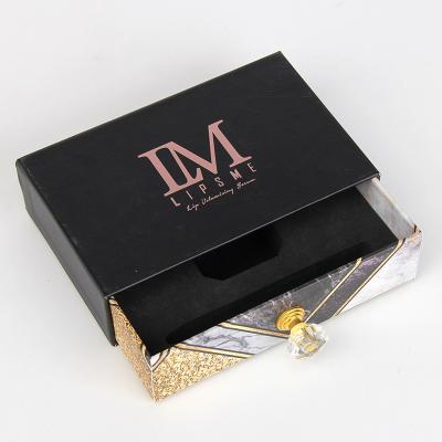 China Matte Black Cosmetic Packaging Box Cardboard For Lip Serum for sale
