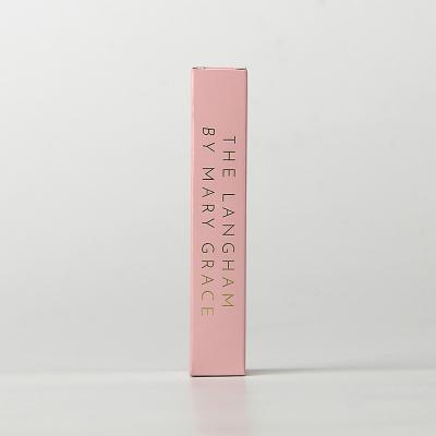 중국 300gsm 용지 핑크색 화장용 패키징 박스 금 박막 인화용 박스 판매용