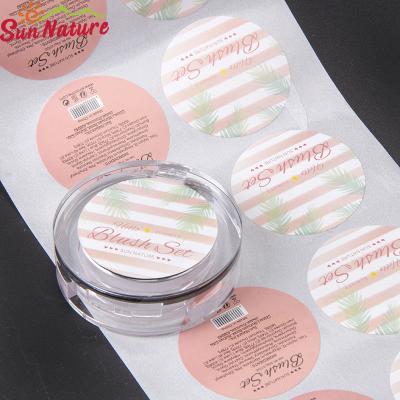 China Sustainable Round Paper Sticker Labels Custom Packaging Stickers For Cosmetic & Beauty for sale