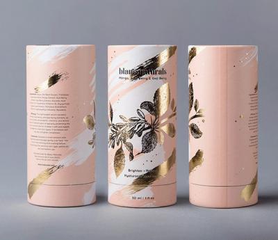 China Presente de empacotamento do perfume cilíndrico luxuoso da fragrância do tubo do cartão em volta da caixa de papel à venda