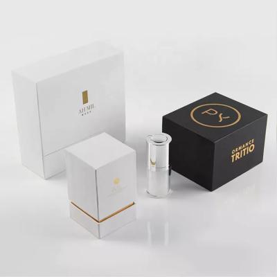 Cina Modelli cosmetici bianchi neri su ordinazione di Vial Perfume Packaging Box Design del profumo in vendita