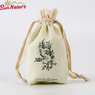 China Eco Packaging Solutions Organic Cotton Drawstring Bag For Perfume for sale