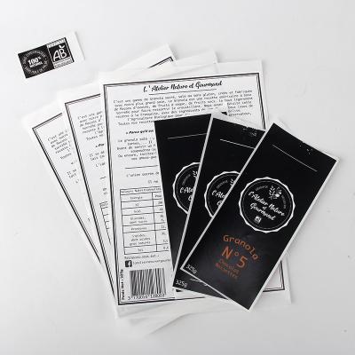China Custom Packaging Label Stickers Paper Sticker Labels For Food Bags for sale
