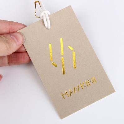 China Sustainable Tree Free Bamboo Paper Hang Tag With Custom Printing for sale