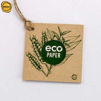 China Sustainable Tree Free 350gsm Bamboo Paper Hang Tag With Custom Printing for sale