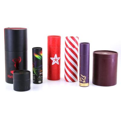 China Custom Cylinder Round Cardboard Paper Lip Balm Lipstick Packaging Box Paper Packaging Tube for sale