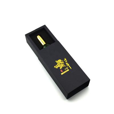 China High Quality Black Paper Embossing Logo Car Gift Set Box Bottle Solid Perfume Packaging for sale