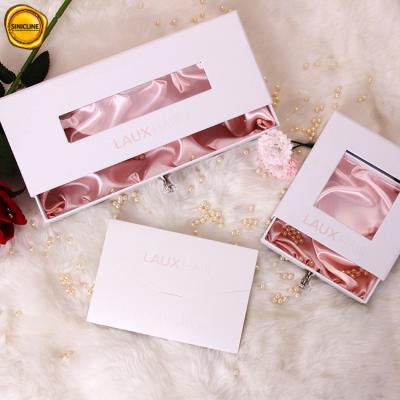 China 12cm Foldable Packaging Box For Full Set Hair Extension Wigs for sale