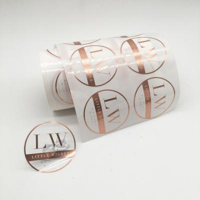 China 4.4 X 9.2cm Plastic Clear Vinyl Stickers Paper Sheet Material For Cosmetics Bottle for sale