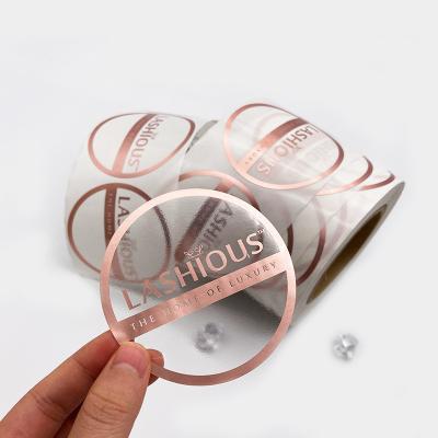 China Los CDR de la flexión cortaron etiquetas engomadas claras del vinilo con tintas en offset rosa del círculo de la impresión en venta