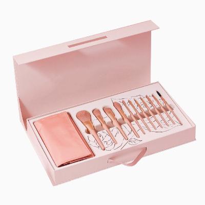 China Magnetic Gift Box Makeup Brush Packaging Paper Eye Brush Kit for sale