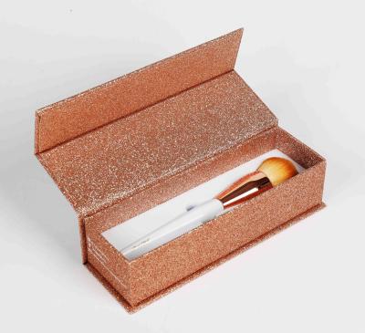 China Rose Gold Cosmetic Makeup Brush Packaging Cosmetic Gift Box Cardboard for sale