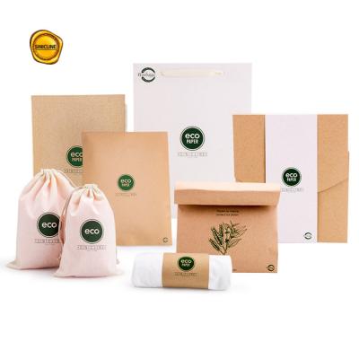 China Saco de compras de bambu feito sob encomenda de Sugar Cane Paper Bag Eco Friendly do saco de papel de Eco à venda