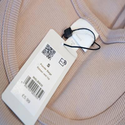 China Printed Apparel Price Swing RFID Tag Stickers Name Labels For Clothing for sale