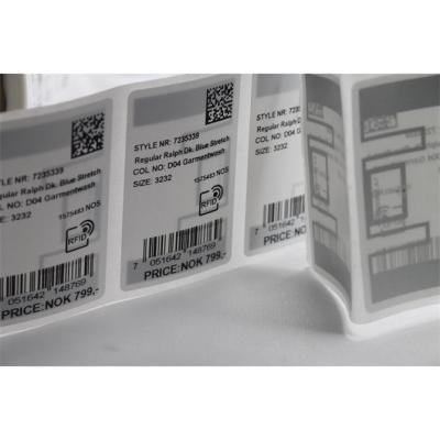 China Garments Packaging RFID Tag Sticker Tags For Clothes Impinj Monza for sale