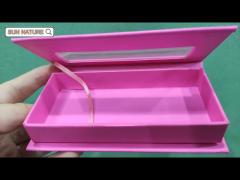 Custom Colors Eyelash Packaging Boxes With PVC Window