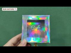 Custom Eyelashes Square Packaging Box With Holographic Cover