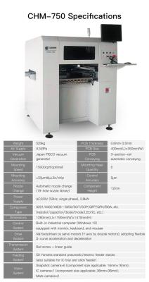 China Picareta de SMT e máquina automáticas de alta velocidade verticais CHM-750 do lugar à venda