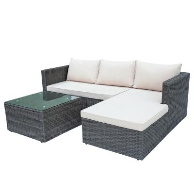 China Sectionals 2020 New Outdoor Modern Furniture Design Outdoor Wicker Sofa Set Outdoor Corner Sofa Set for sale