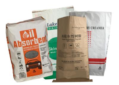 China Custom Printed Liquid Spill Absorbent Paper Packaging Bag 15kg 20kg for sale