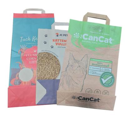 China 6L 10L Heat Sealed Side Gusset Biodegradable Cat Litter Bags Wear Resistance Te koop