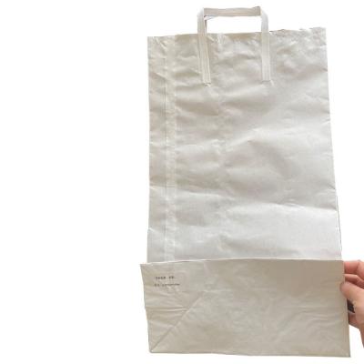 中国 White Brown Kraft Paper Packaging Bags Custom Logo Paper Bag Firm Bottom 販売のため