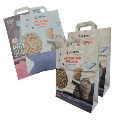 China 10Liter Side Gusset Paper Bags Heat Sealing For Pet Litter Moisture Proof en venta