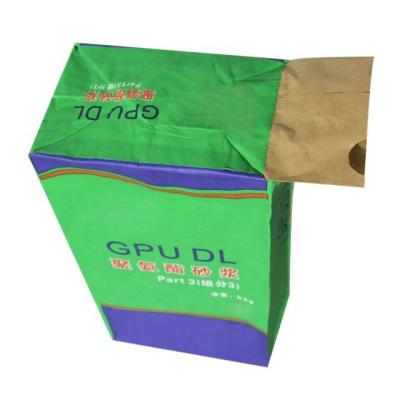 China 20kg Valve Kraft Paper Bag Packaging Custom Structure Shape Size Water Resistant for sale