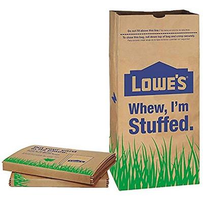 China 30Gallons Lawn Paper Bags Extra Large 70g Stands Up Multiwall  Paper Trash Bags for sale