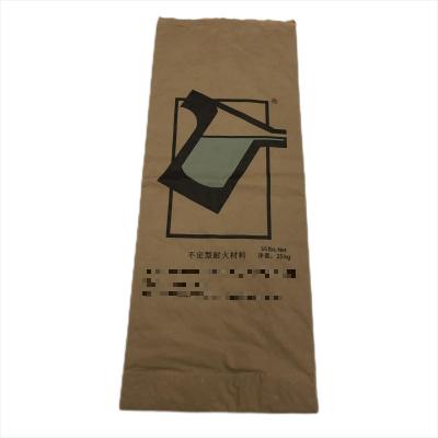 China 25kg Paper Pbom Bag Mouth Heat Sealed For Packaging Building Materials And Refractory Materials for sale