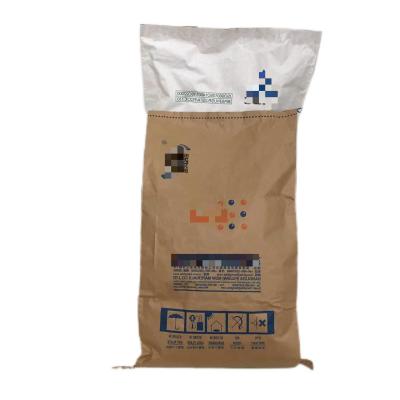 China Eco-Friendly Heat-Sealed Kraft Paper Bags Custom Logo Food Grade Packaging For Food Agriculture Chemistry Feed building for sale