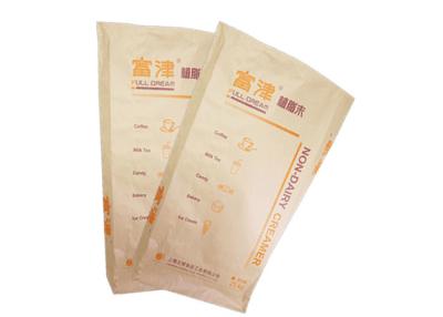China Bolso de empaquetado de papel inferior plano de encargo de 15 kilogramos Kraft para el arroz de la harina en venta