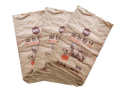 China Food Grade Brown Kraft Paper Packaging Bag Strong Capacity Multi Wall Paper Bags for sale
