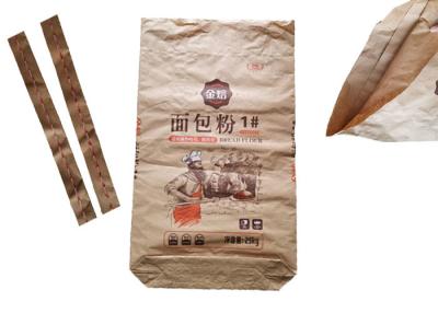 China bolsas de papel abiertas cosidas 25kg de Multiwall de la boca en venta