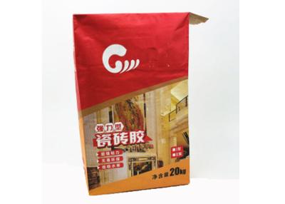 China Customized Size Multiwall Kraft Paper Bags Adhesive For Ceramic Tile Building Material for sale