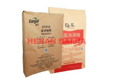 China Flexo Print Heat Sealed Paper Bags Food Safe Non Odor Multiwall Kraft Paper Bags for sale
