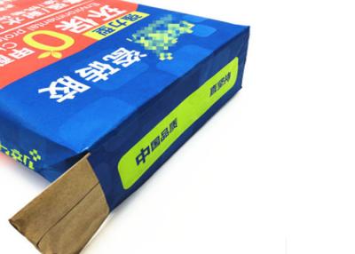 中国 Sealable着色された貼られた弁のマルチウォールの紙袋の食糧安全なブロックの底紙袋 販売のため